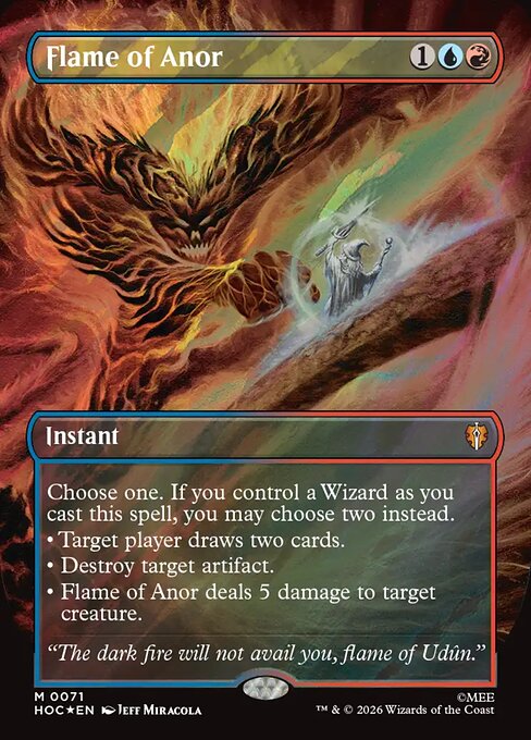 Flame of Anor - The Hobbit Commander MTG spoiler