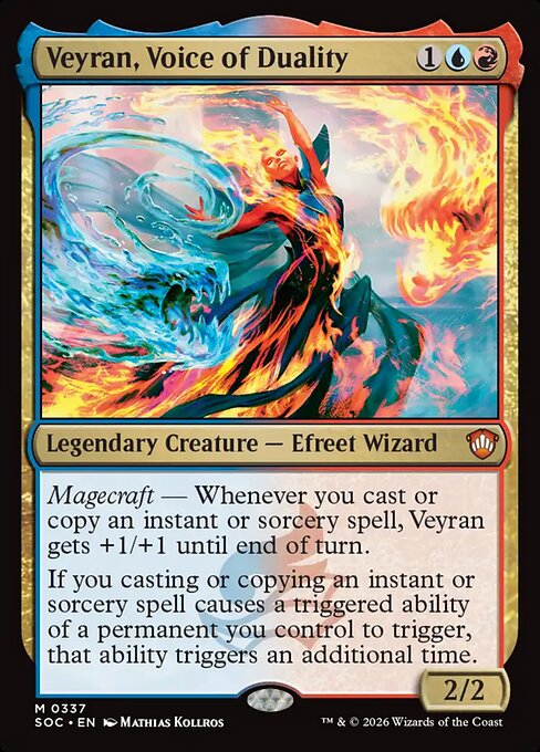 Veyran, Voice of Duality - Secrets of Strixhaven Commander MTG spoiler