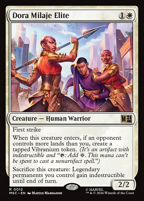 Dora Milaje Elite - Marvel Super Heroes Commander MTG spoiler