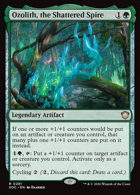 Ozolith, the Shattered Spire - Secrets of Strixhaven Commander MTG spoiler