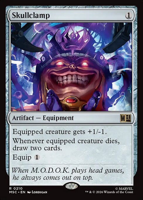 Skullclamp - Marvel Super Heroes Commander MTG spoiler