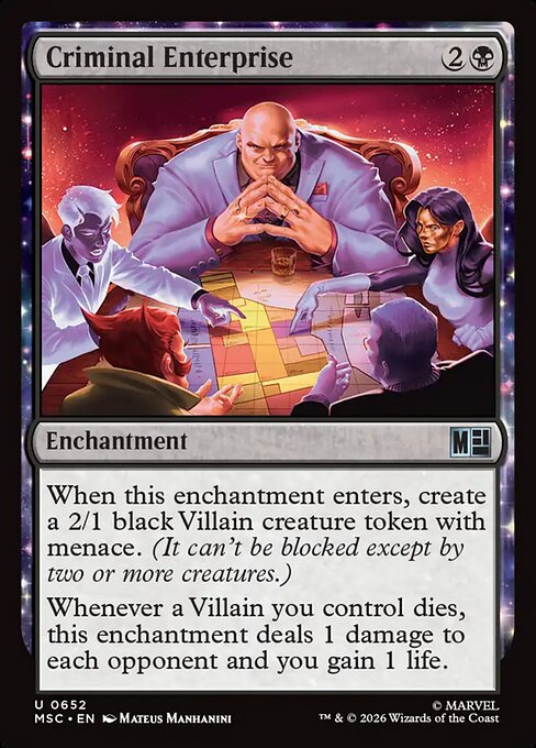 Criminal Enterprise - Marvel Super Heroes Commander MTG spoiler
