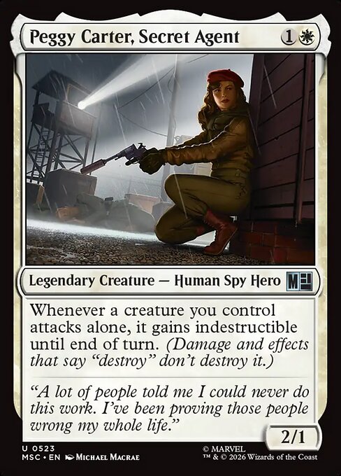 Peggy Carter, Secret Agent - Marvel Super Heroes Commander MTG spoiler
