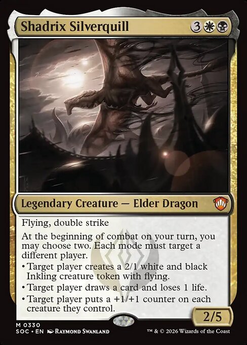 Shadrix Silverquill - Secrets of Strixhaven Commander MTG spoiler