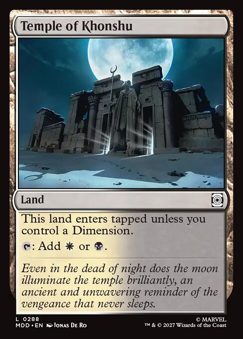 Temple of Khonshu - Marvel: Darkhold Destiny MTG spoiler