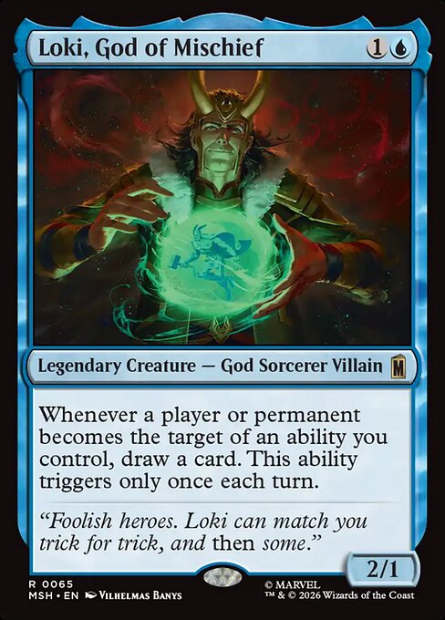 Loki, God of Mischief - Marvel Super Heroes MTG spoiler