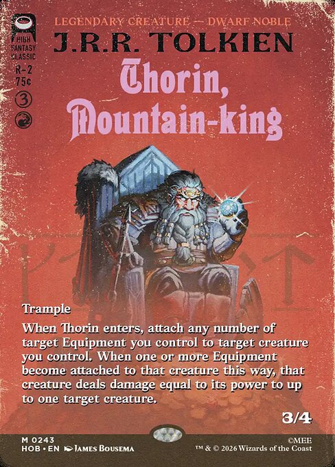 Thorin, Mountain-king - The Hobbit MTG spoiler