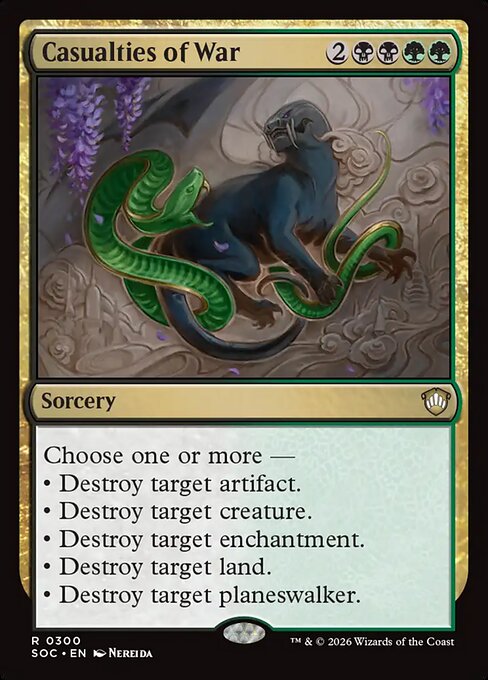 Casualties of War - Secrets of Strixhaven Commander MTG spoiler