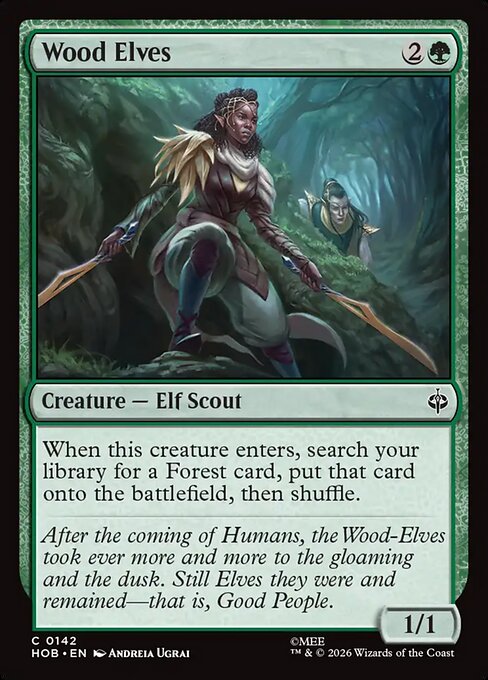 Wood Elves - The Hobbit MTG spoiler