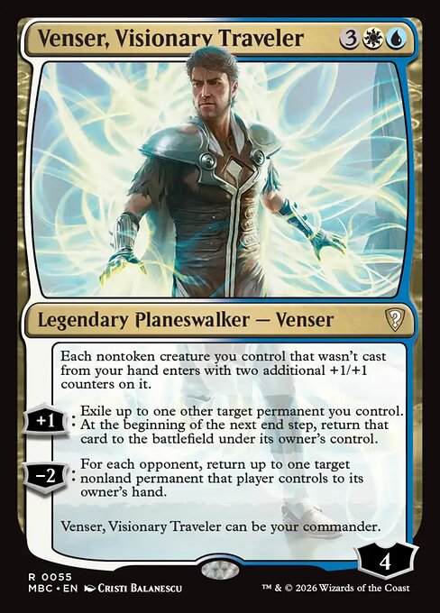 Venser, Visionary Traveler - Mystery Booster: Commander Edition MTG spoiler