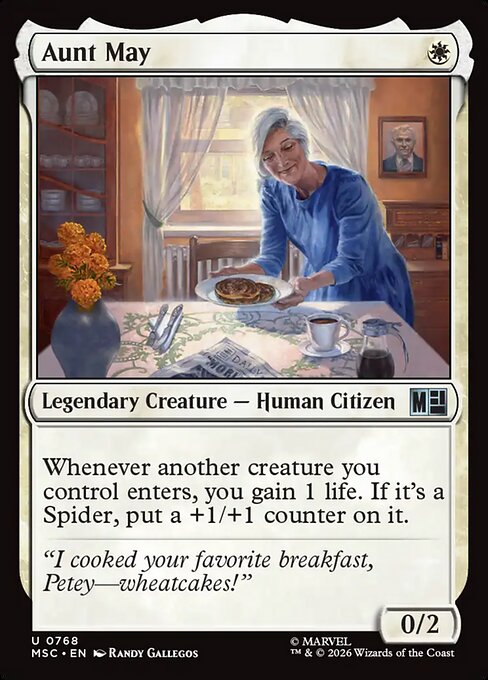 Aunt May - Marvel Super Heroes Commander MTG spoiler