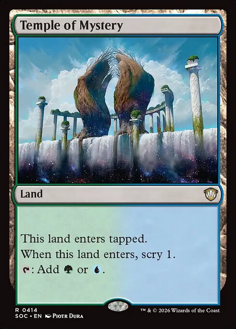 Temple of Mystery - Secrets of Strixhaven Commander MTG spoiler