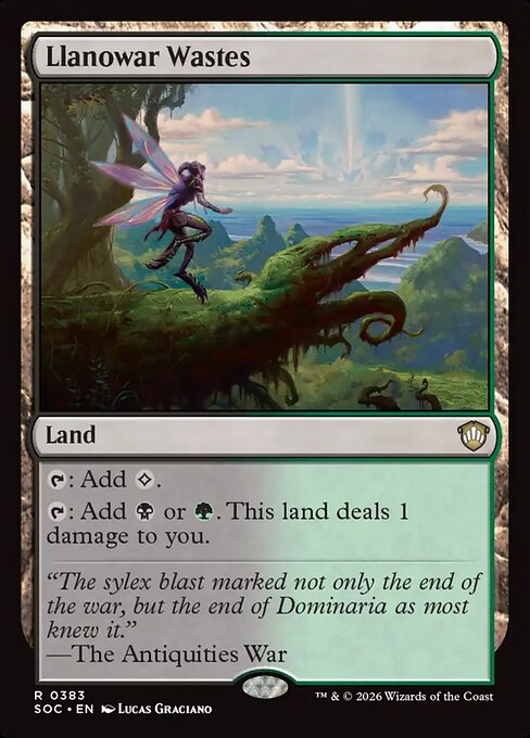 Llanowar Wastes - Secrets of Strixhaven Commander MTG spoiler