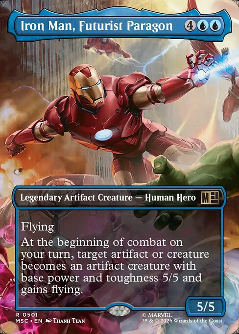 Iron Man, Futurist Paragon - Marvel Super Heroes Commander MTG spoiler