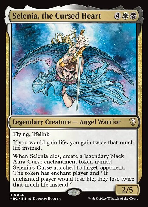 Selenia, the Cursed Heart - Mystery Booster: Commander Edition MTG spoiler