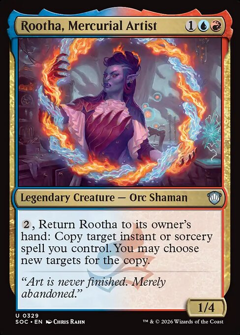 Rootha, Mercurial Artist - Secrets of Strixhaven Commander MTG spoiler