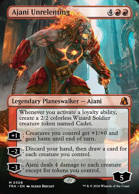 Ajani Unrelenting - Reality Fracture Commander MTG spoiler