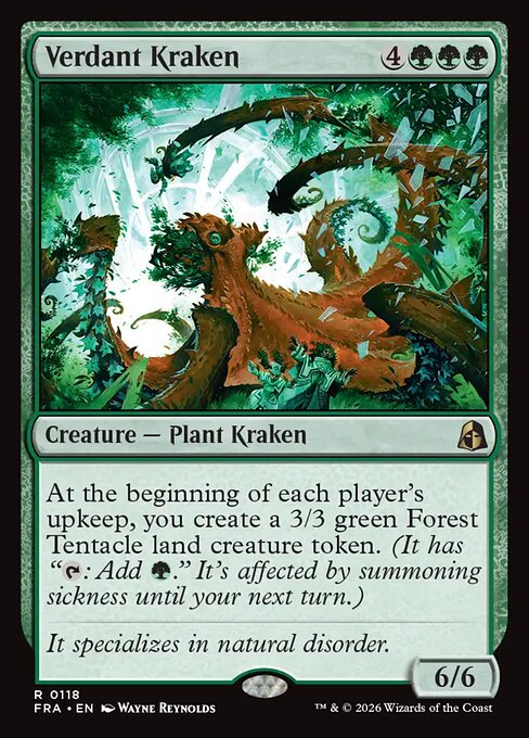 Verdant Kraken - Reality Fracture MTG spoiler