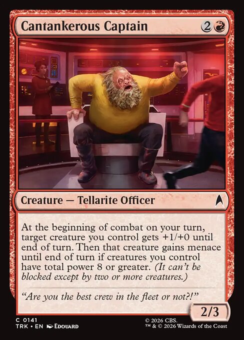 Cantankerous Captain - Star Trek MTG spoiler