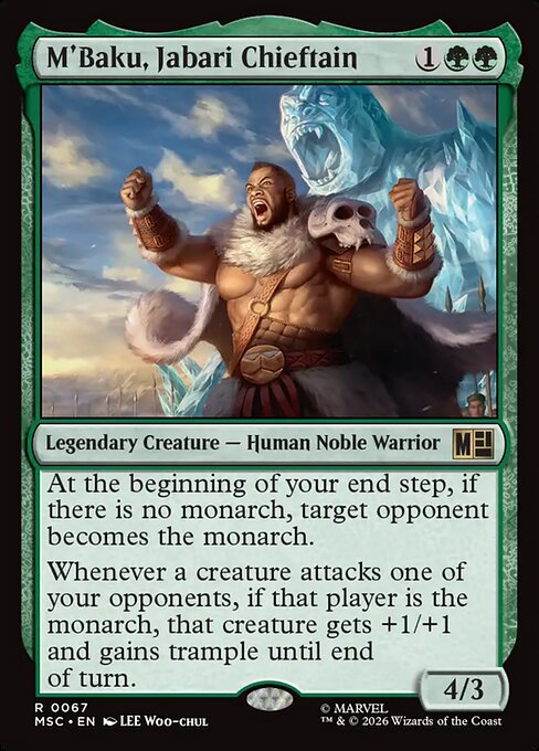 M'Baku, Jabari Chieftain - Marvel Super Heroes Commander MTG spoiler