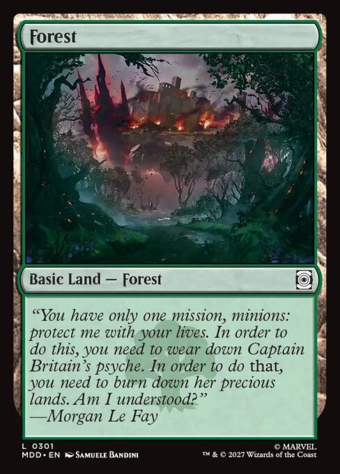 Forest - Marvel: Darkhold Destiny MTG spoiler
