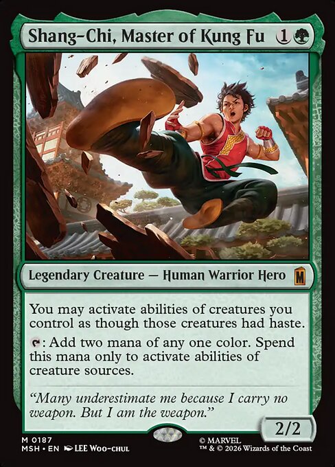 Shang-Chi, Master of Kung Fu - Marvel Super Heroes MTG spoiler