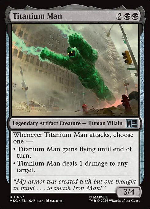 Titanium Man - Marvel Super Heroes Commander MTG spoiler