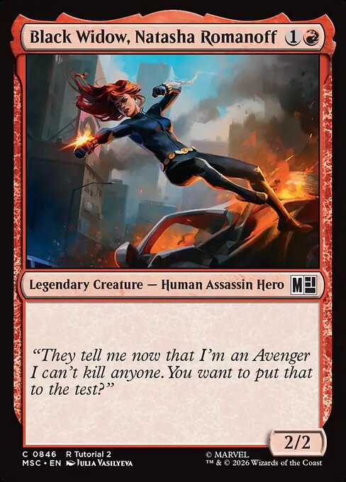 Black Widow, Natasha Romanoff - Marvel Super Heroes Commander MTG spoiler