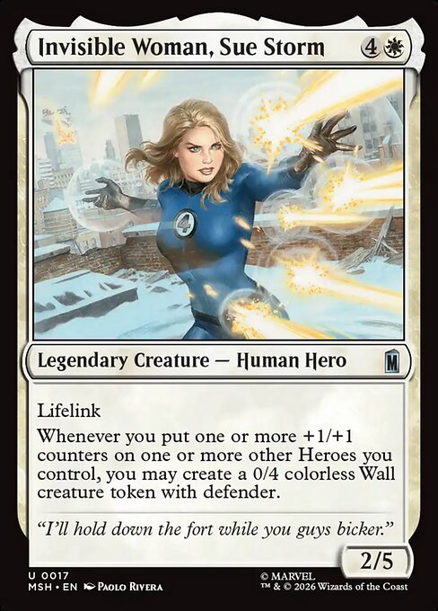 Invisible Woman, Sue Storm - Marvel Super Heroes MTG spoiler