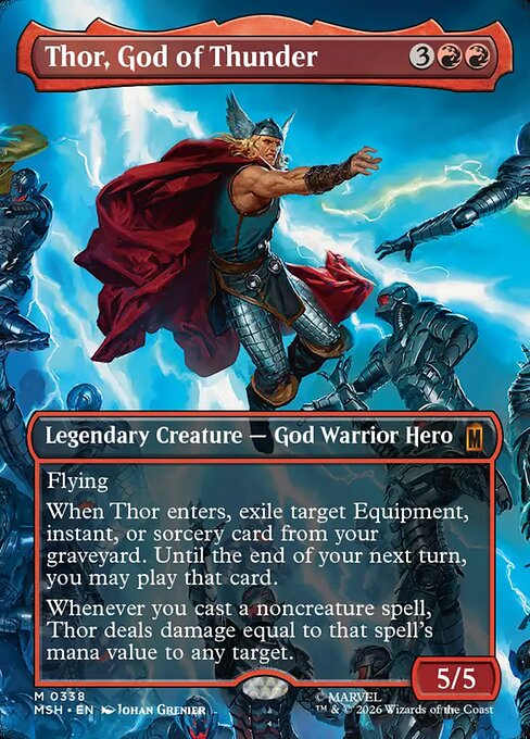 Thor, God of Thunder - Marvel Super Heroes MTG spoiler