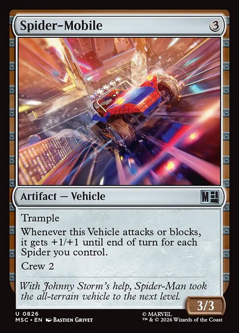 Spider-Mobile - Marvel Super Heroes Commander MTG spoiler