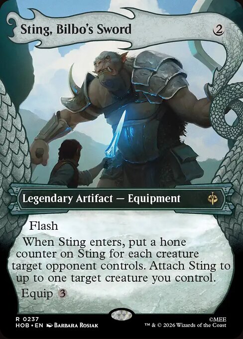 Sting, Bilbo's Sword - The Hobbit MTG spoiler