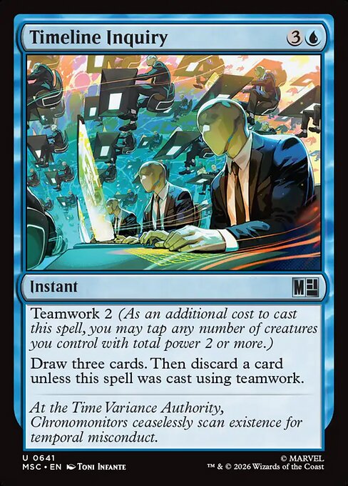 Timeline Inquiry - Marvel Super Heroes Commander MTG spoiler