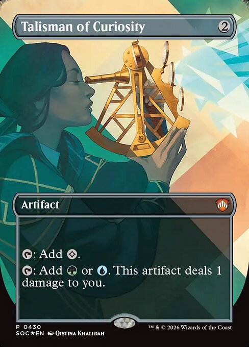 Talisman of Curiosity - Secrets of Strixhaven Commander MTG spoiler