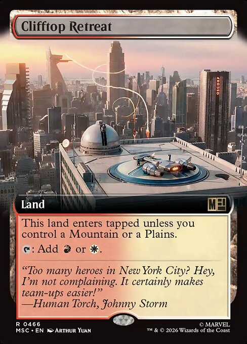 Clifftop Retreat - Marvel Super Heroes Commander MTG spoiler