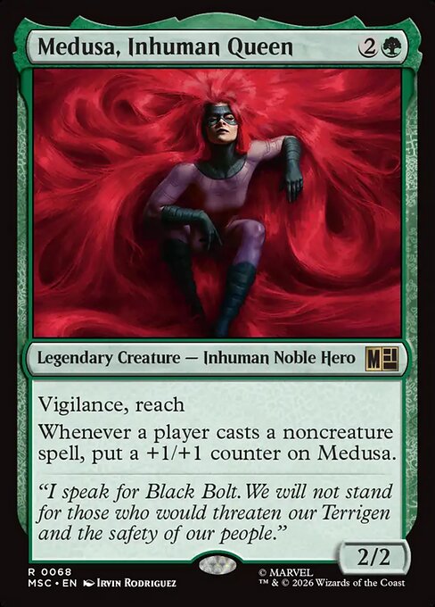 Medusa, Inhuman Queen - Marvel Super Heroes Commander MTG spoiler