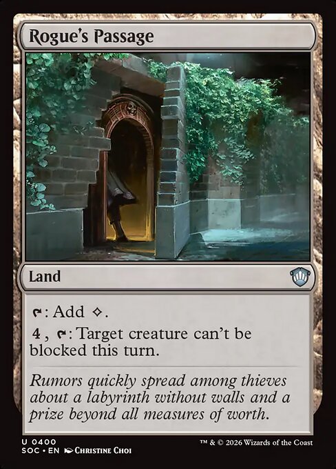 Rogue's Passage - Secrets of Strixhaven Commander MTG spoiler