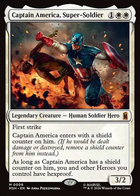 Captain America, Super-Soldier - Marvel Super Heroes MTG spoiler