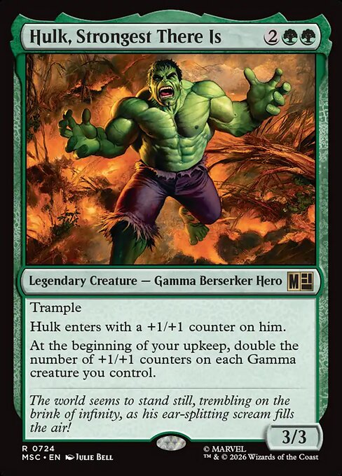 Hulk, Strongest There Is - Marvel Super Heroes Commander MTG spoiler