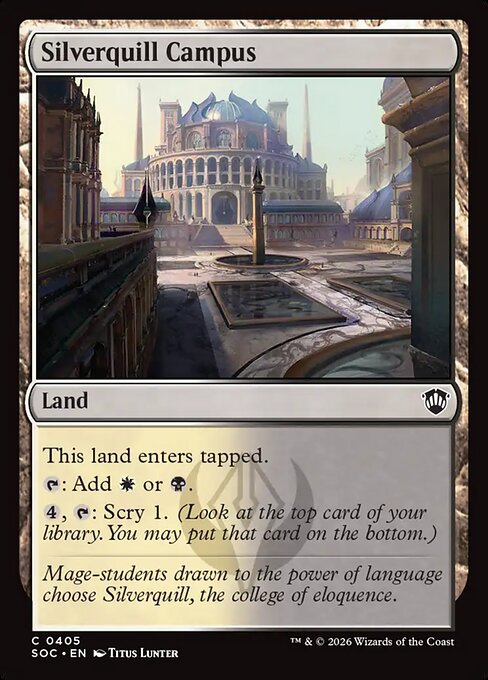 Silverquill Campus - Secrets of Strixhaven Commander MTG spoiler