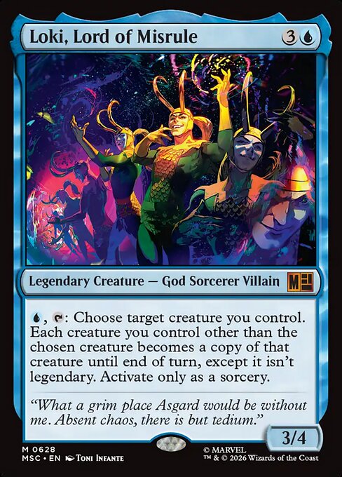 Loki, Lord of Misrule - Marvel Super Heroes Commander MTG spoiler