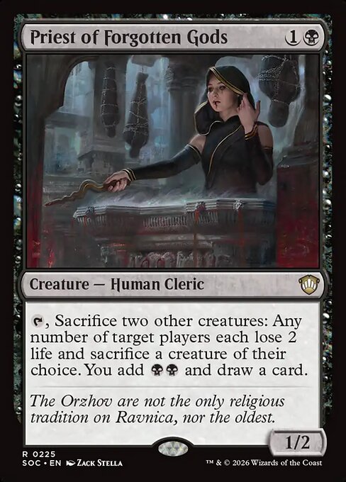 Priest of Forgotten Gods - Secrets of Strixhaven Commander MTG spoiler