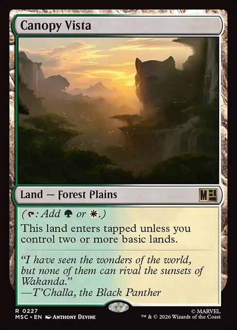Canopy Vista - Marvel Super Heroes Commander MTG spoiler