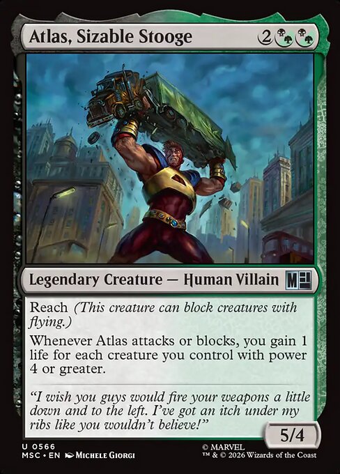 Atlas, Sizable Stooge - Marvel Super Heroes Commander MTG spoiler