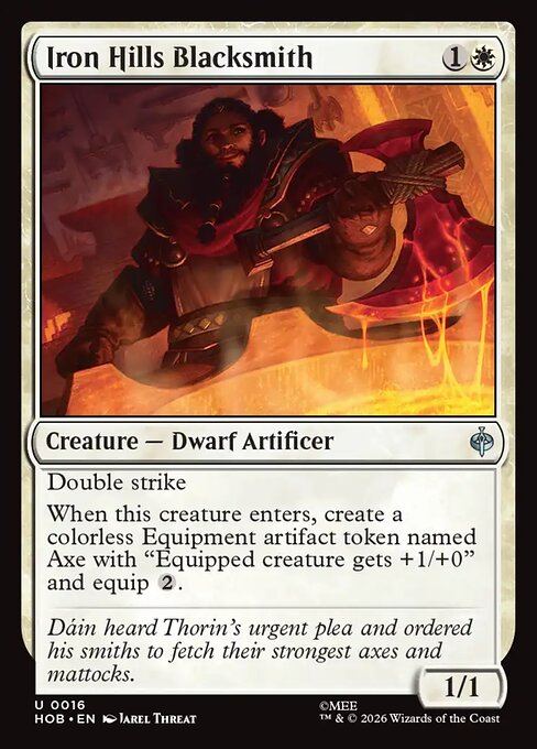 Iron Hills Blacksmith - The Hobbit MTG spoiler