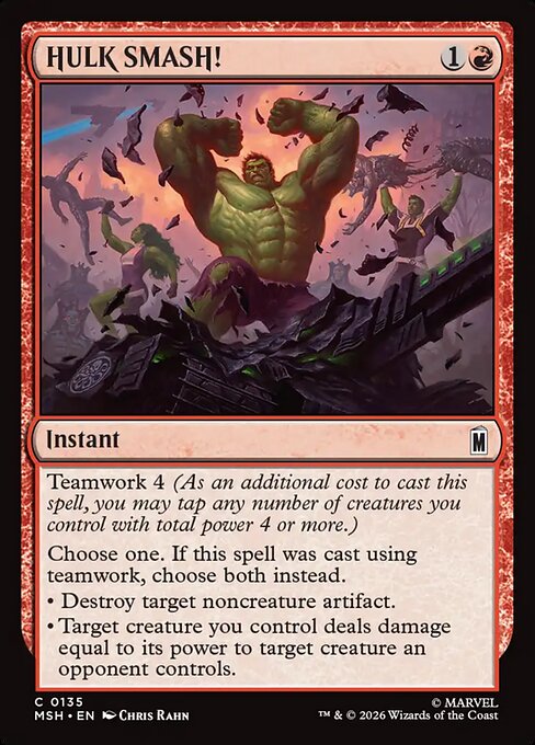 HULK SMASH! - Marvel Super Heroes MTG spoiler