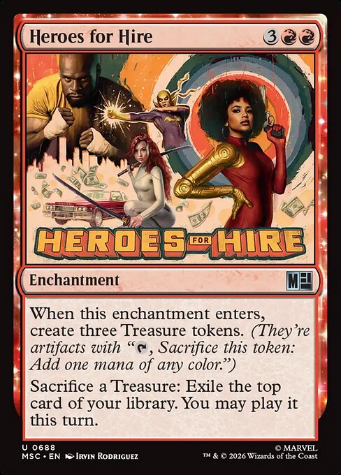Heroes for Hire - Marvel Super Heroes Commander MTG spoiler