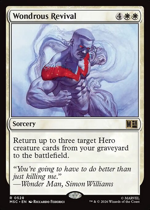 Wondrous Revival - Marvel Super Heroes Commander MTG spoiler