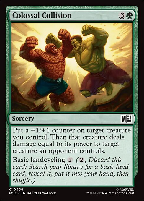 Colossal Collision - Marvel Super Heroes Commander MTG spoiler