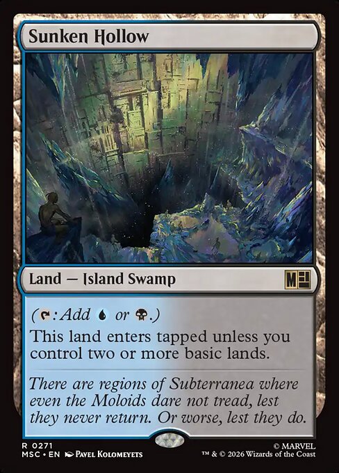 Sunken Hollow - Marvel Super Heroes Commander MTG spoiler